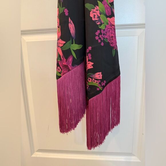 NEW Bronx and Banco Bedouin Lily Minidress Floral Black and Pink - Picture 9 of 16